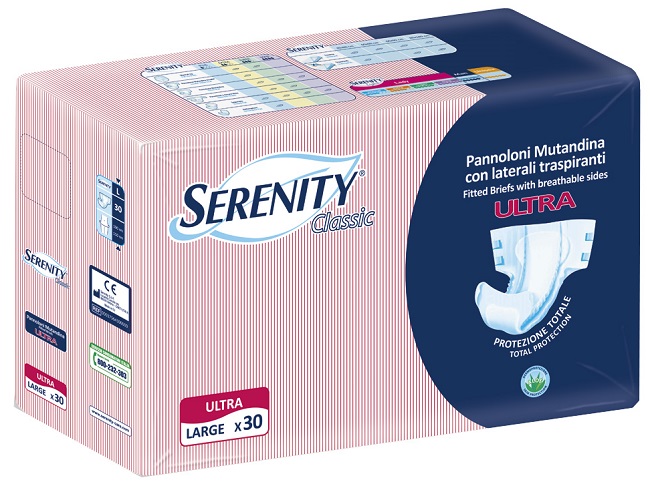 PANNOLONE A MUTANDINA SERENITY CLASSIC ULTRA ALOE LARGE 30 PEZZI - Farmacia Mastrangelo 