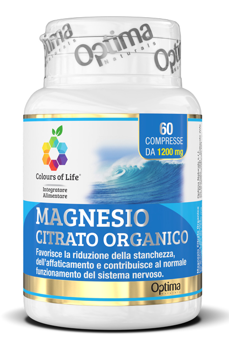 COLOURS OF LIFE MAGNESIO CITRATO ORGANICO 60 COMPRESSE 1200 MG - Farmacia Mastrangelo 