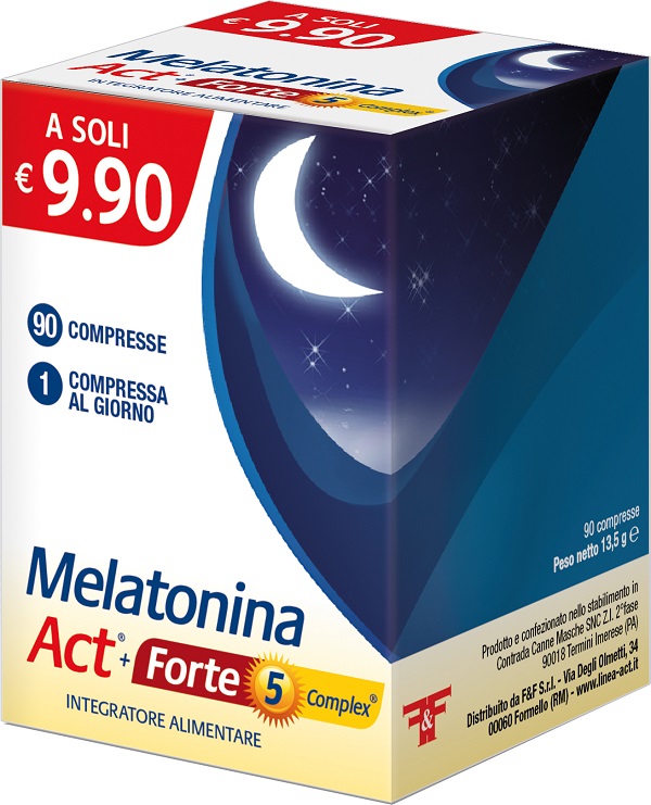 MELATONINA ACT+FORTE 5 COMPLEX 90 COMPRESSE - Farmacia Mastrangelo 