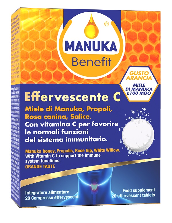 MANUKA BENEFIT EFFERVESCENTE C 20 COMPRESSE - Farmacia Mastrangelo 