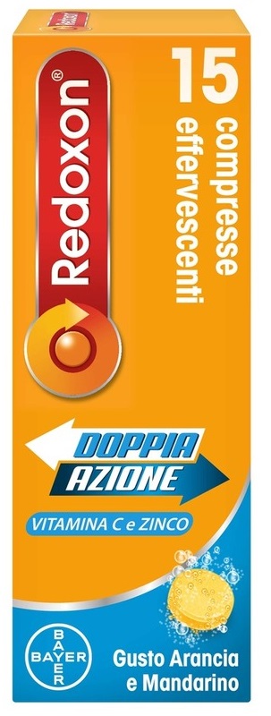 REDOXON DOPPIA AZIONE 15 COMPRESSE EFFERVESCENTI VITAMINA C ZINCO ARANCIA E MANDARINO 45,78 G - Farmacia Mastrangelo 