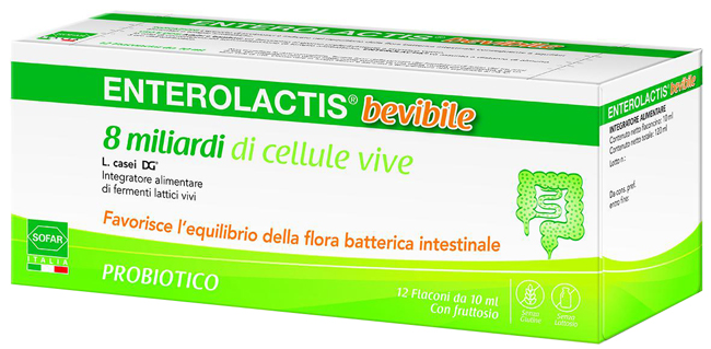 ENTEROLACTIS BEVIBILE 12 FLACONCINI DA 10 ML SOFAR - Farmacia Mastrangelo 
