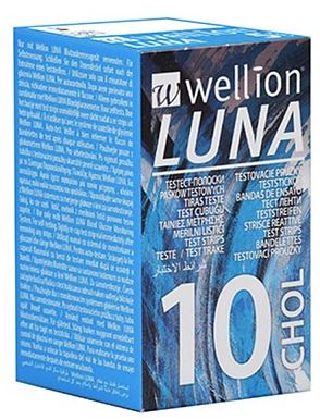 WELLION LUNA 10 STRIPS STRISCE PER MISURAZIONE COLESTEROLO - Farmacia Mastrangelo 