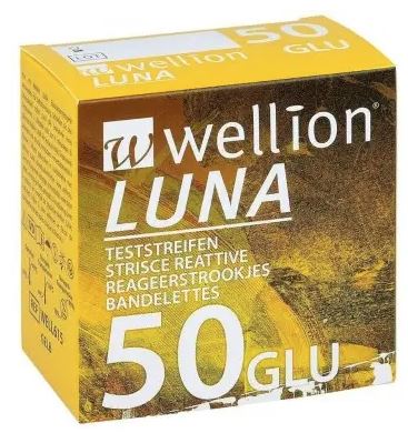 WELLION LUNA 50 STRIPS STRISCE PER MISURAZIONE GLICEMIA - Farmacia Mastrangelo 