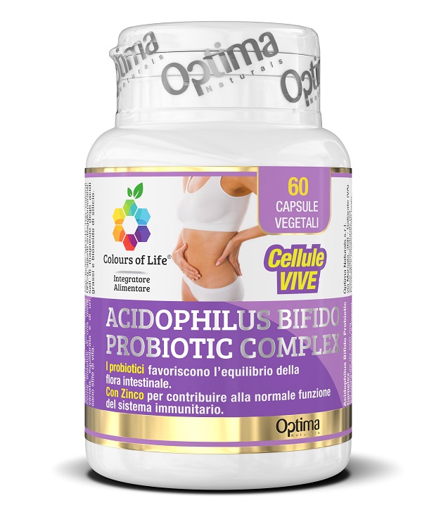 COLOURS OF LIFE ACIDOPHILUS BIFIDO COMPLEX 60 CAPSULE VEGETALI 500 MG - Farmacia Mastrangelo 