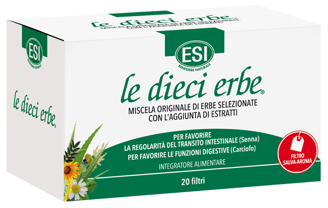 ESI LE DIECI ERBE TISANA 20 FILTRI - Farmacia Mastrangelo 