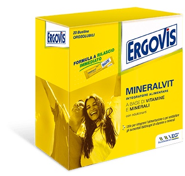 ERGOVIS MINERALVIT 20 BUSTE OROSOLUBILI 30 G - Farmacia Mastrangelo 