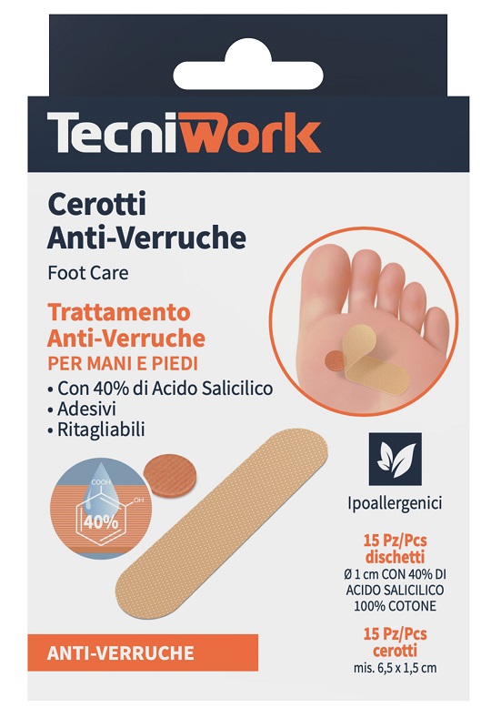 CEROTTO ANTI VERRUCHE PIEDI 15 + 15 PEZZI - Farmacia Mastrangelo 