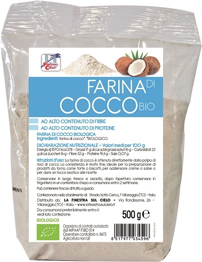 FSC FARINA DI COCCO BIO AD ALTO CONTENUTO DI FIBRA 500 G - Farmacia Mastrangelo 