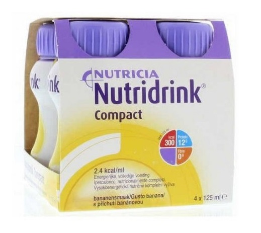 NUTRICIA NUTRIDRINK COMPACT GUSTO BANANA 4 BOTTIGLIE DA 125 ML - Farmacia Mastrangelo 