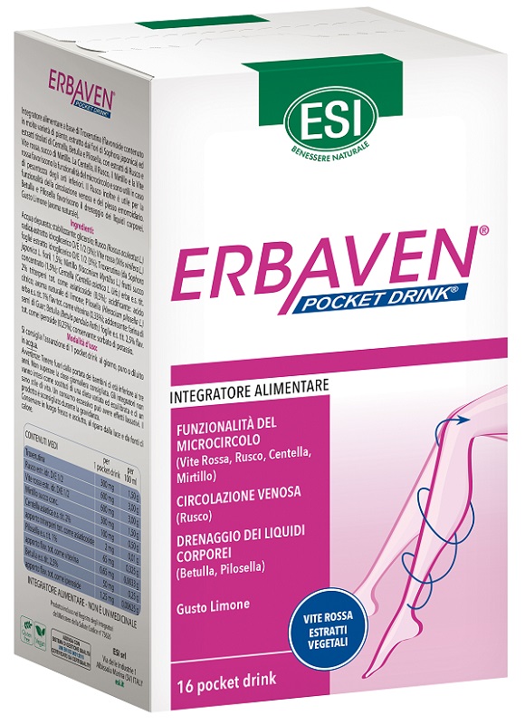 ESI ERBAVEN 16 POCKET DRINK X 20 ML GUSTO LIMONE - Farmacia Mastrangelo 