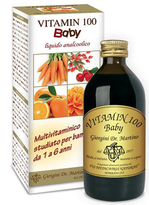 VITAMIN 100 BABY LIQUIDO ANALCOLICO 200 ML - Farmacia Mastrangelo 