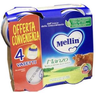 MELLIN OMOGENEIZZATO MANZO 4X80 G - Farmacia Mastrangelo 