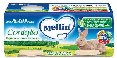MELLIN OMOGENEIZZATO CONIGLIO 2X120 G - Farmacia Mastrangelo 