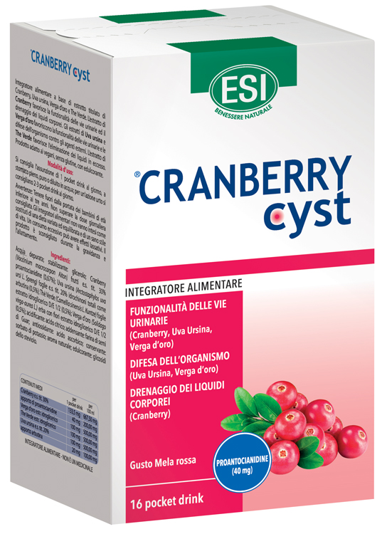 ESI CRANBERRY CYST POCKET DRINK 16 BUSTINE - Farmacia Mastrangelo 