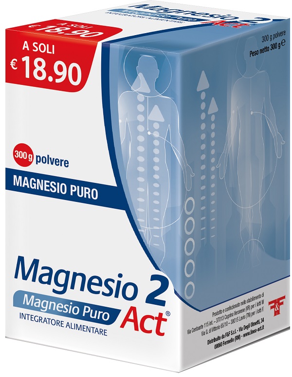 MAGNESIO 2 MAGNESIO PURO ACT POLVERE 300 G - Farmacia Mastrangelo 