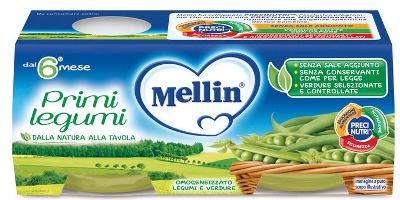 MELLIN OMOGENEIZZATO PRIMI LEGUMI 2 X 80 G - Farmacia Mastrangelo 