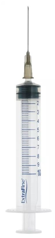 SIRINGA EXTRAFINE IPODERMICA 10 ML AGO 12 GAUGE 22 - Farmacia Mastrangelo 