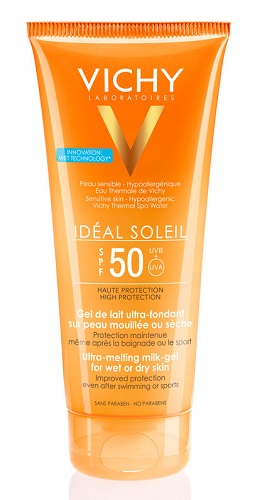 IDEAL SOLEIL GEL WET CORPO SPF50 200 ML - Farmacia Mastrangelo 