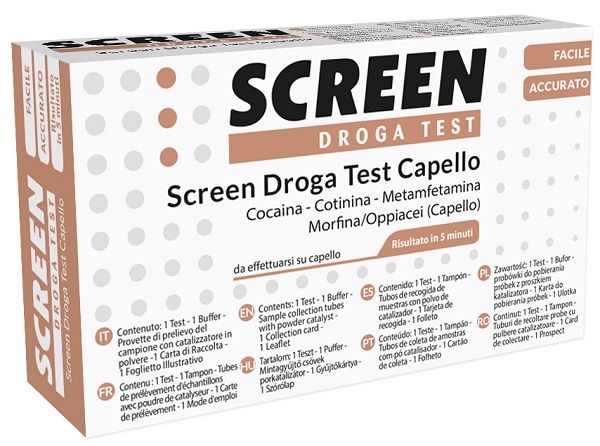 SCREEN DROGA TEST 4 SOSTANZE TRAMITE CAPELLI TEST ANTIDROGA CAPELLO - Farmacia Mastrangelo 