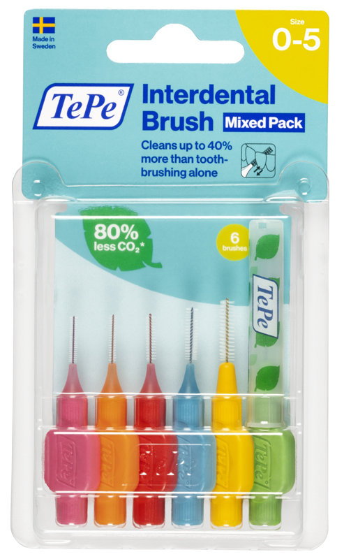 TEPE SCOVOLINI MISTI ROSA/VERDE 6 PEZZI - Farmacia Mastrangelo 
