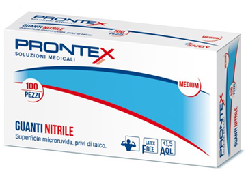 PRONTEX GUANTO IN NITRILE SENZA POLVERE GRANDE 8/9 100 PEZZI - Farmacia Mastrangelo 
