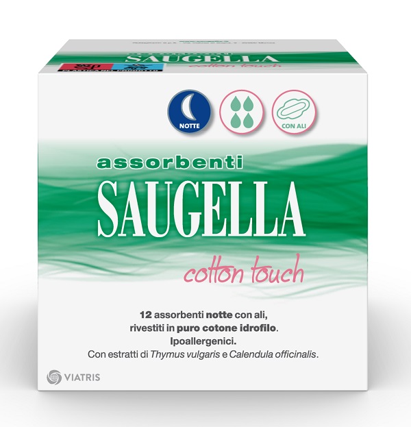SAUGELLA COTTON TOUCH ASSORBENTI NOTTE 12 PEZZI - Farmacia Mastrangelo 