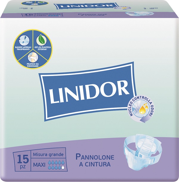 PANNOLONE LINIDOR A CINTURA MAXI MISURA GRANDE 15 PEZZI - Farmacia Mastrangelo 