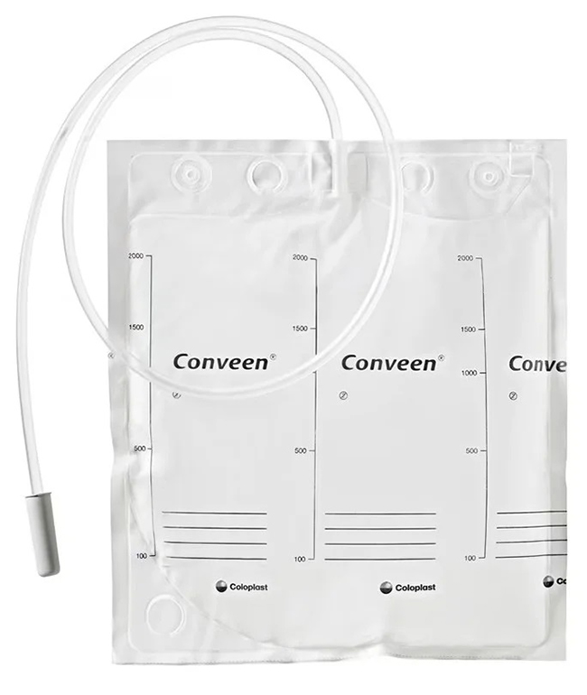 SACCA LETTO CONVEEN BASIC CON MANIGLIA CAPACITA' 2000ML LUNGHEZZA TUBO 100CM NO SCARICO CONFEZIONE DA 30 PEZZI - Farmacia Mastrangelo 
