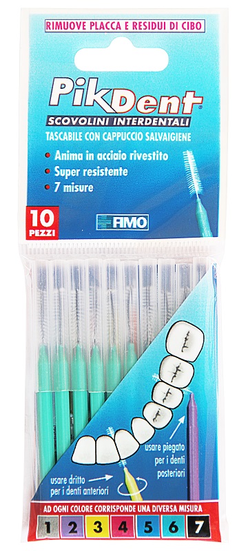 PIKDENT STUZZICOLINO 6 VERDE 10 PEZZI - Farmacia Mastrangelo 