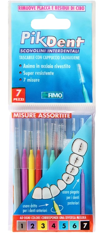 PIKDENT STUZZICOLINO 1 BUSTINA CON 7 MISURE ASSORTITE - Farmacia Mastrangelo 