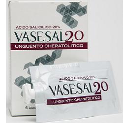VASESAL 20 6 BUSTINE PLURIDOSE DA 5 ML UNGUENTO CHERATOLITICO - Farmacia Mastrangelo 
