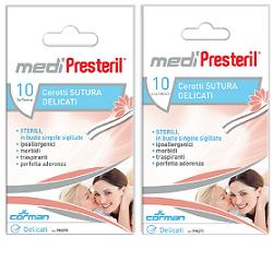 CEROTTO PER SUTURA MEDIPRESTERIL DELICATI TESSUTO NON TESSUTO 6,4X108MM 10 PEZZI - Farmacia Mastrangelo 