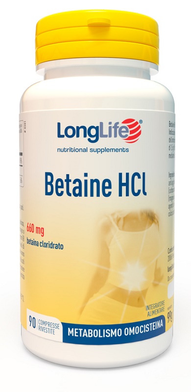 LONGLIFE BETAINE HCL 90 COMPRESSE RIVESTITE - Farmacia Mastrangelo 