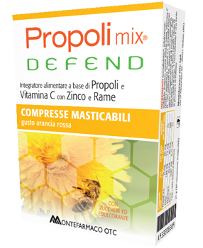 PROPOLI MIX DEFEND 30 COMPRESSE MASTICABILI GUSTO ARANCIA - Farmacia Mastrangelo 