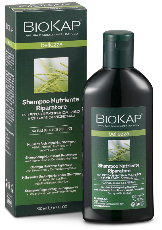BIOKAP BELLEZZA SHAMPOO NUTRIENTE/RIPARATORE 200 ML BIOSLINE - Farmacia Mastrangelo 