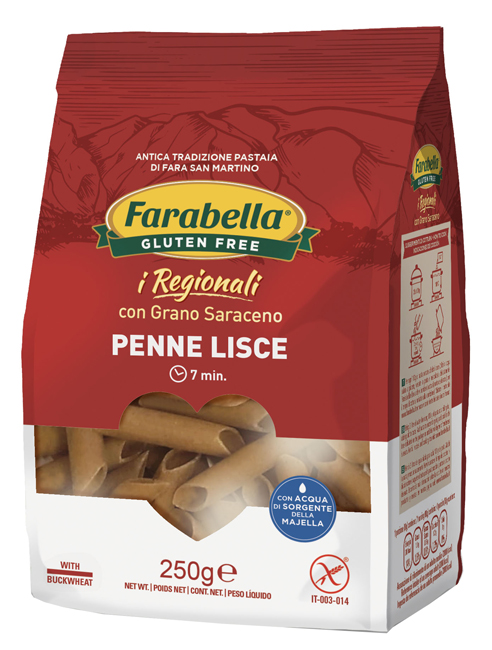 FARABELLA PENNE LISCE GRANO SARACENO 250 G - Farmacia Mastrangelo 