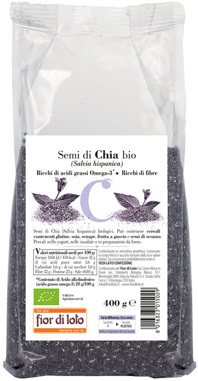 SEMI DI CHIA BIO 400 G - Farmacia Mastrangelo 