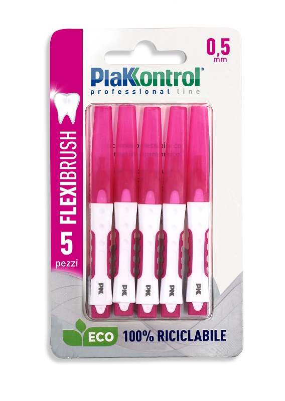 PLAKKONTROL SCOVOLINO INTERDENTALE FLEXI BRUSH05 BLISTER 5 PEZZI - Farmacia Mastrangelo 