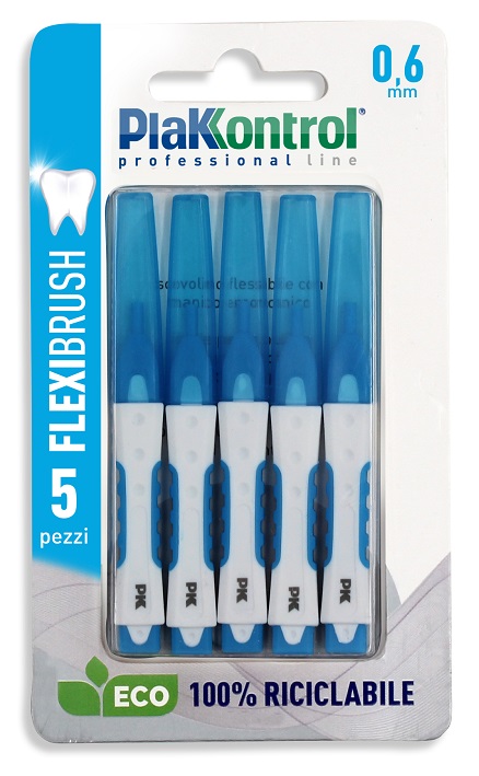 PLAKKONTROL SCOVOLINO INTERDENTALE FLEXI BRUSH06 BLISTER 5 PEZZI - Farmacia Mastrangelo 
