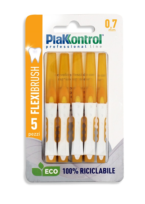 PLAKKONTROL SCOVOLINO INTERDENTALE FLEXI BRUSH07 BLISTER 5 PEZZI - Farmacia Mastrangelo 
