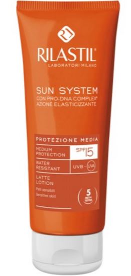 RILASTIL SUN SYSTEM PHOTO PROTECTION THERAPY SPF15 LATTE 100 ML - Farmacia Mastrangelo 
