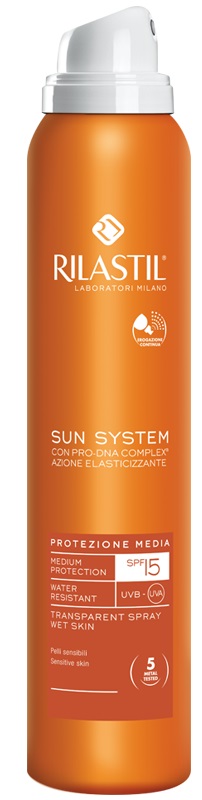 RILASTIL SUN SYSTEM PHOTO PROTECTION THERAPY SPF15 TRANSPARENT SPRAY 200 ML - Farmacia Mastrangelo 
