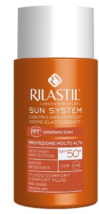 RILASTIL SUN SYSTEM PHOTO PROTECTION THERAPY SPF50+ COMFORT FLUIDO 50 ML - Farmacia Mastrangelo 