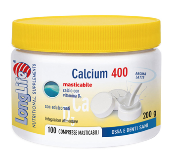 LONGLIFE CALCIUM 400 LATTE 100 COMPRESSE - Farmacia Mastrangelo 