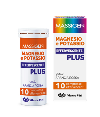 MASSIGEN MAGNESIO E POTASSIO EFFERVESCENTE PLUS 10 COMPRESSE - Farmacia Mastrangelo 