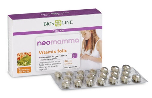 BIOSLINE NEOMAMMA VITAMIX FOLIC 40 COMPRESSE NEW - Farmacia Mastrangelo 