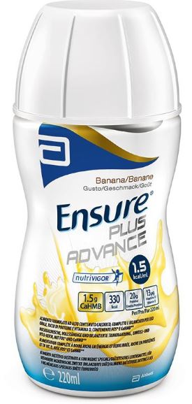 ENSURE PLUS ADVANCE BANANA 4 BOTTIGLIE DA 220 ML - Farmacia Mastrangelo 