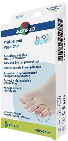 IDROCOLLOIDE MASTER-AID FOOTCARE VESCICHE DITA 60X20 MM 5 PEZZI A2 - Farmacia Mastrangelo 