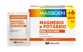 MASSIGEN MAGNESIO E POTASSIO ZERO ZUCCHERI 24 BUSTINE + 6 GRATIS - Farmacia Mastrangelo 